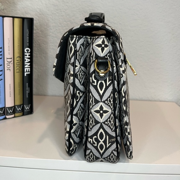 🎀Louis Vuitton Black Since 1854 Jacquard Textile Pochette Metis - Picture 7 of 16